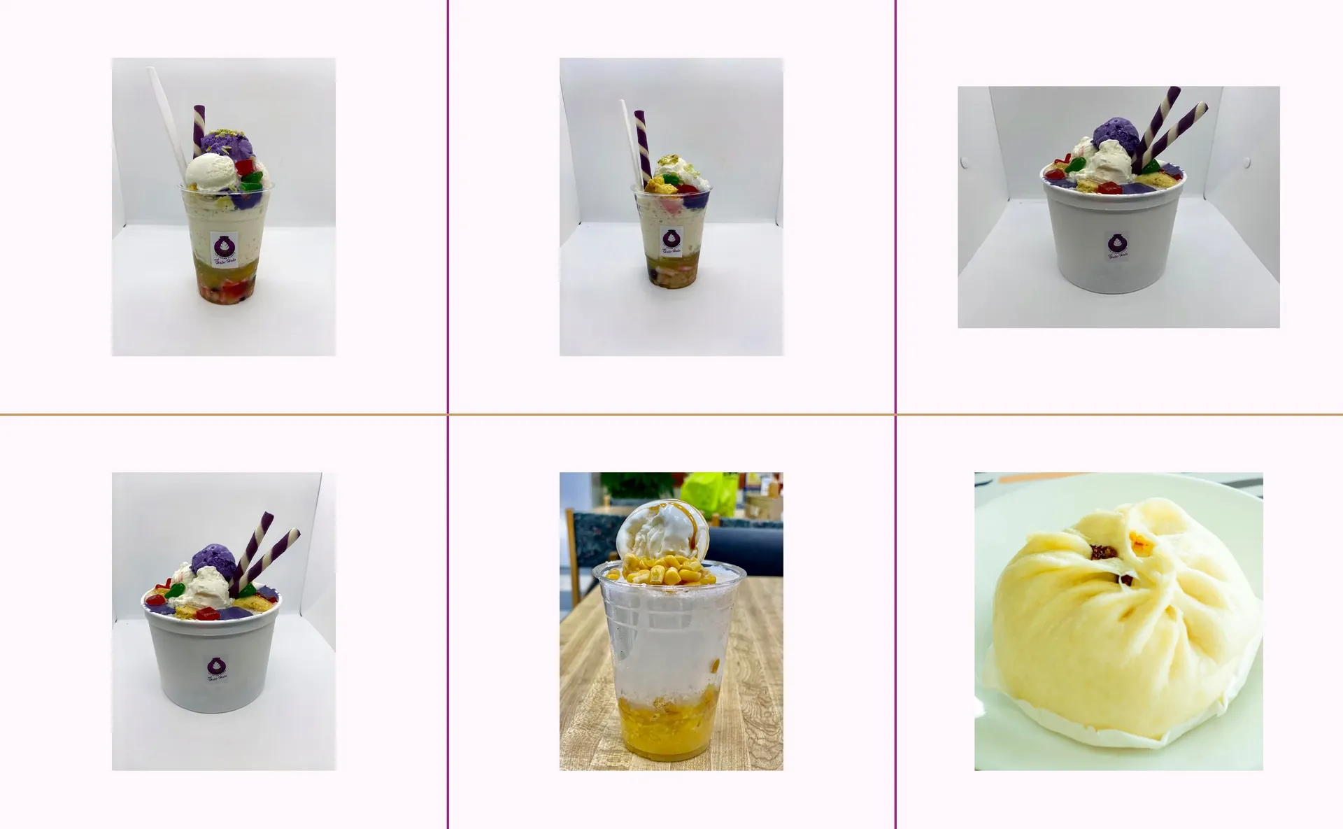 Supreme halo-halo and Filipino dessert spread at The Supreme Ice Cream Shoppe, Winnipeg